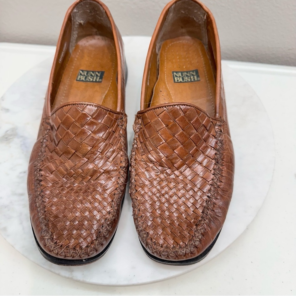 Nunn Bush Loafers Size 12 Shoes Leather Business Woven Casual